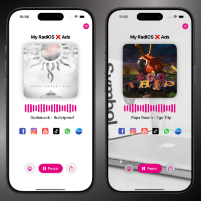 Alternative view of My RadiOS SwiftUI APP - Design 2