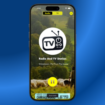 Radio & TV SwiftUI APP, Radio iOS and TV iOS 18, Live TV (Single Station)