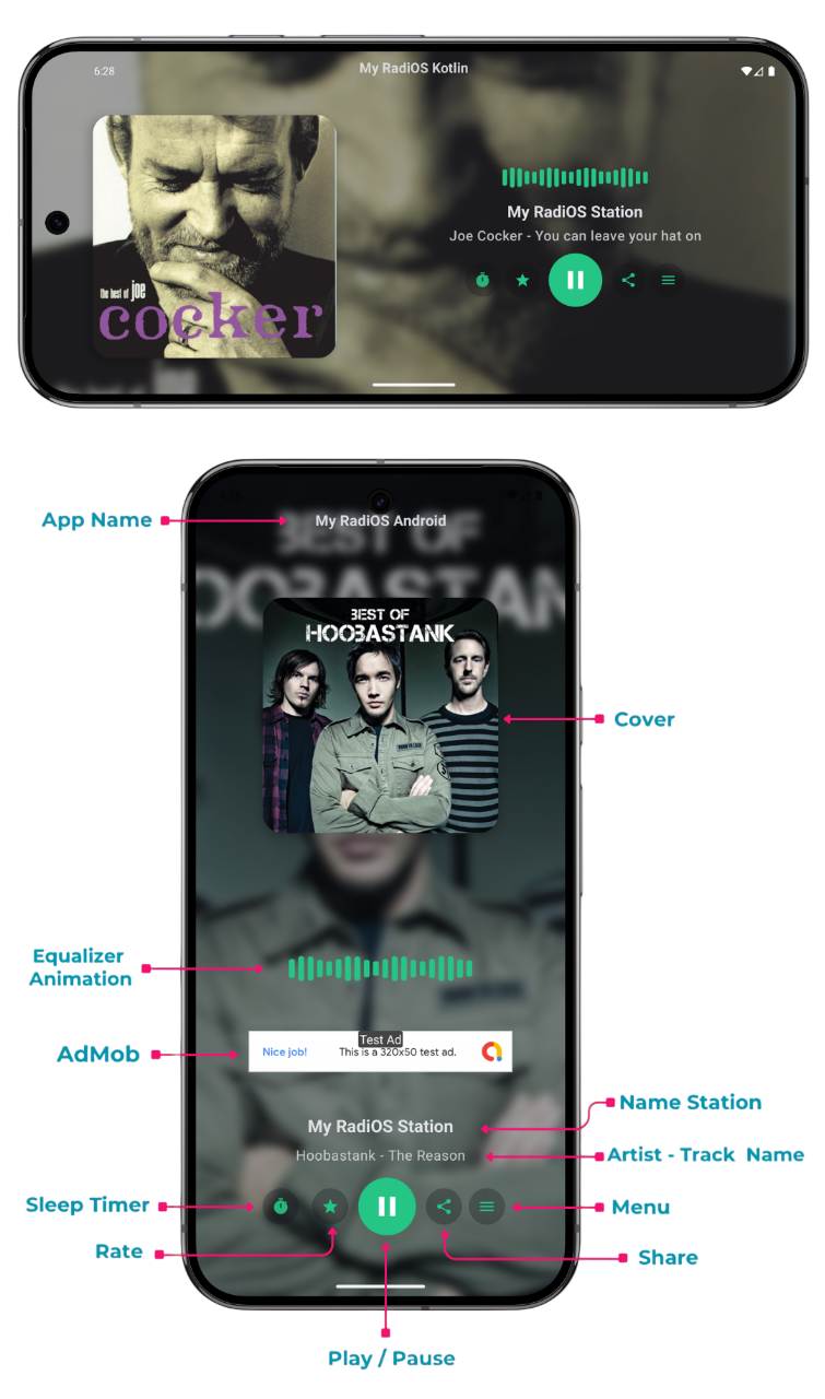 My RadiOS Android (Kotlin) APP, Radio Android, Jetpack Compose